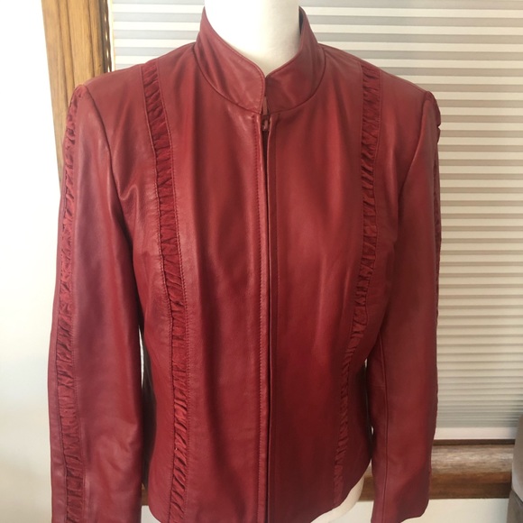 Red leather jacket - Picture 5 of 5